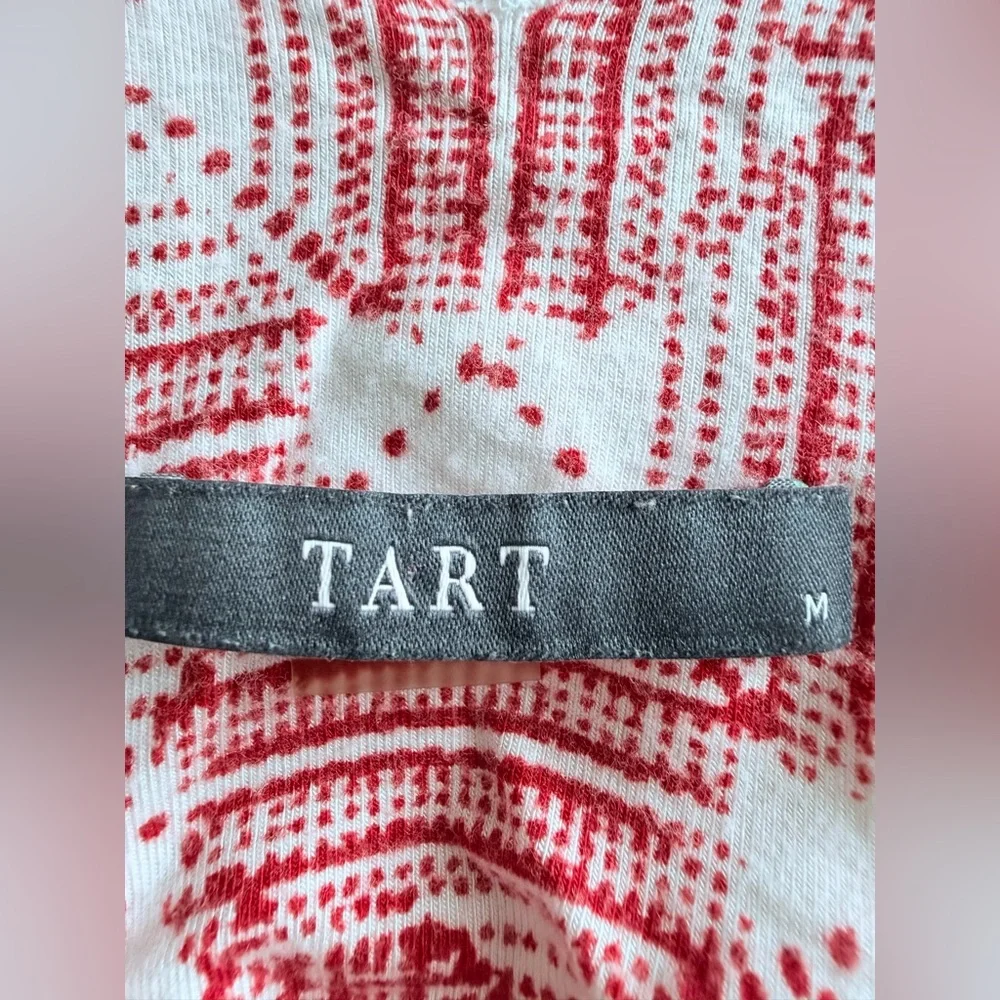Tart Collection Red and White Patterned Sleeveless Dress